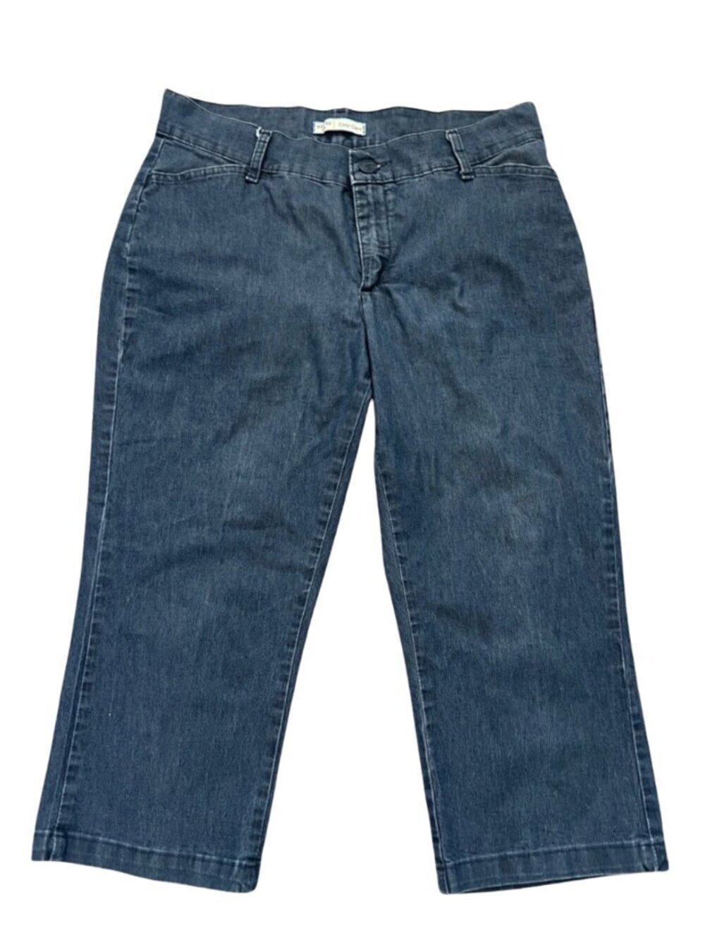 Riders By Lee Easy Care Women's Dark Blue Denim Capri Jeans - Size 8M